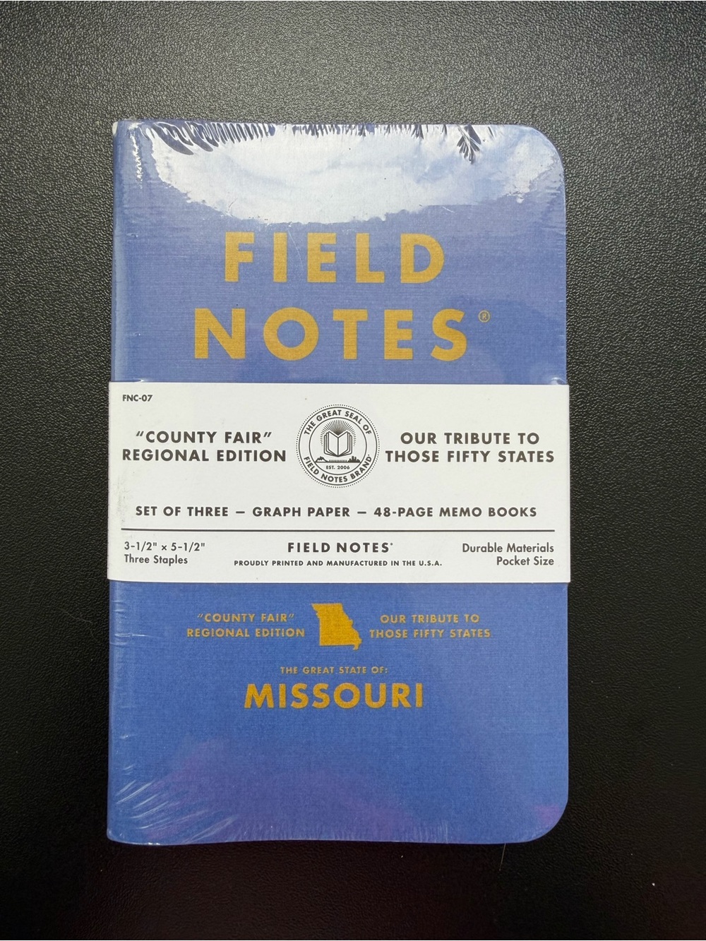 NIP Field Notes County Fair Regional Edition Missouri FNC-07 TN Notebook 3-Pack